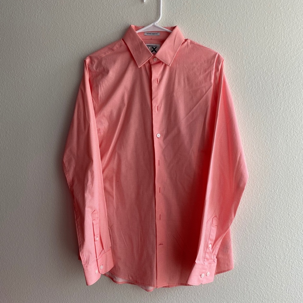 Men’s Extra Slim Fit Express Dress Shirt Size M